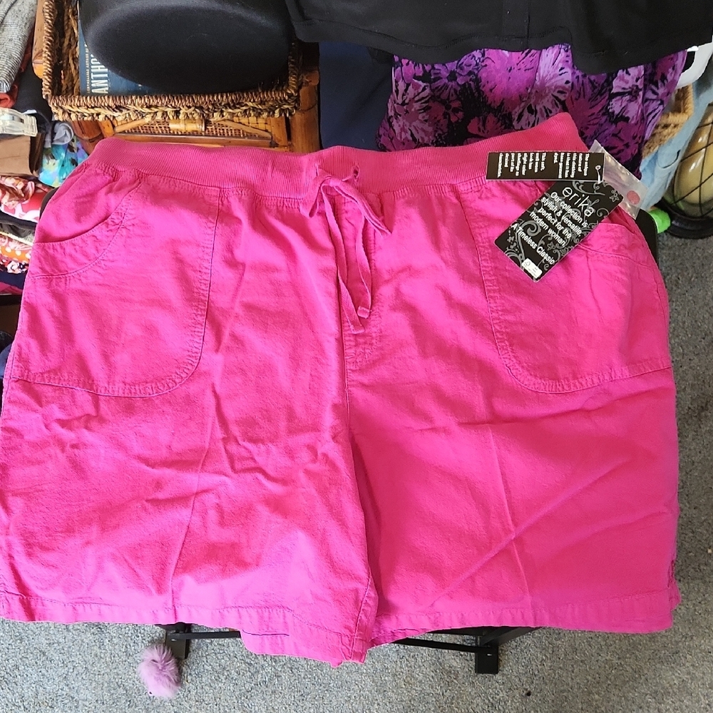 Erika Lush Berry Cargo Shorts Vibrant and Relaxed